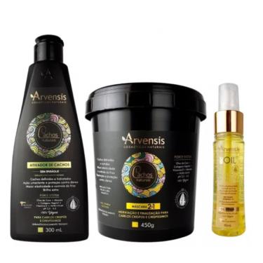 Imagem de Kit Arvensis Cachos Ativador Crespo E Máscara 2x1 Oil Repair