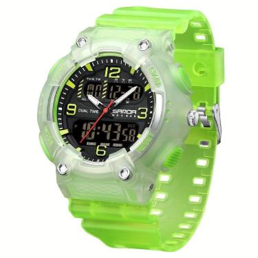 Imagem de Relógio Esportivo De Moda Masculino Sanda - à Prova D'água Verde
