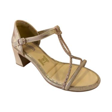 Imagem de Sandália Fem Mississipi Santini Bege/Ouro Rose MF753-0002