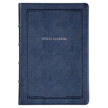 Imagem de Livro - Bíblia NVI Slim, Letra Grande, Capa luxo azul, Barroca, Leitur