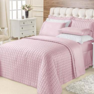 Imagem de Kit Cobre Leito Top Line Casal King 3 Peças 100% Poliéster - Rosê - VI