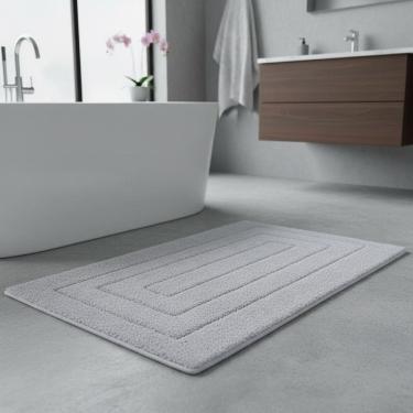 Imagem de Tapete Athenas Hydra Antiderrapante 50x100cm Rozac - Cinza