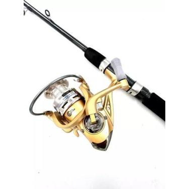 Imagem de Kit Molinete Fb4000 Alumínio Profissional E Vara 25Lbs 1,35M - Cmik