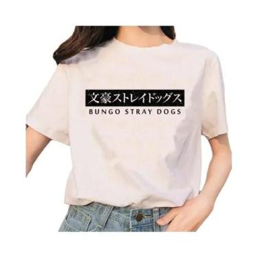 Imagem de Camiseta Feminina Bungou Stray Dogs Anime Harajuku Casual Com Gola O E