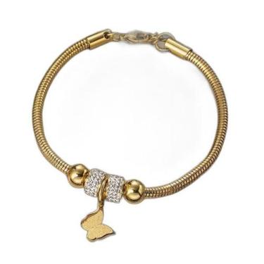 Imagem de Pulseira Ouro 10 Milésimos Tojoia18k - Dourada 20cm