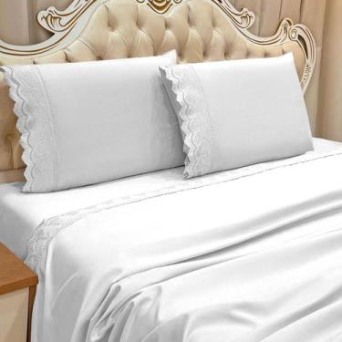 Imagem de Jogo De Cama Queen Kayla 300 Fios Bordado Fino Super Macio - De Luca E