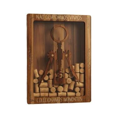 Imagem de Porta Rolhas De Vinho e Espumante Quadro De Parede Retangular Decorati