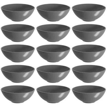Imagem de Kit 15 Molheiras 120ml Ramequins Coza Redondo Plástico Bowls Sobremesa Petisco