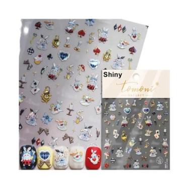 Imagem de Adesivos De Unha a Laser Com Grafite De Animais Fofos, Autoadesivos, D