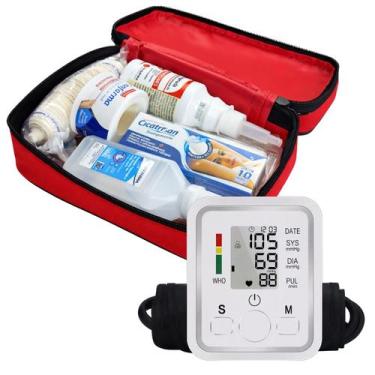 Imagem de Kit Saúde Familiar: Primeiros Socorros + Medidor de Pressão de Alta Pr