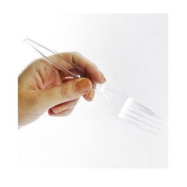 Imagem de Garfo Refeição Descartável Reforçado Churrasco Festa Plástico Resisten