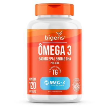 Imagem de Ômega 3 TG (Triglicerídeo 540MG EPA 360MG DHA) Selo MEG-3 120 Caps - Bigens-Unissex