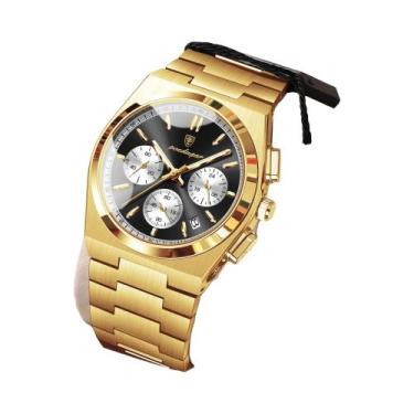 Imagem de Relógio De Luxo Masculino Cronógrafo À Prova d'Água Luminosa Em Aço In