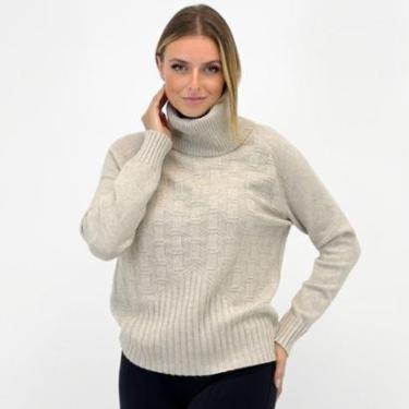 Imagem de Blusa Facinelli Tricot Texturizada Gola Alta Feminina-Feminino