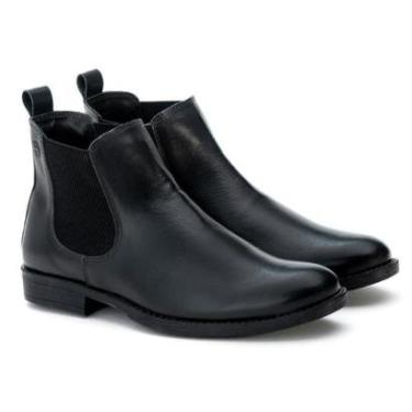 Imagem de Bota Masculina Couro Lisa Botina Chelsea Country Conforto-Masculino