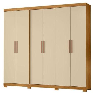 Imagem de Guarda Roupa Casal San Diego Carvalho Americano Off White - Incorplac 