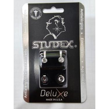 Imagem de Brinco deluxe - bezel zircônia 4mm prateado l204w - STUDEX