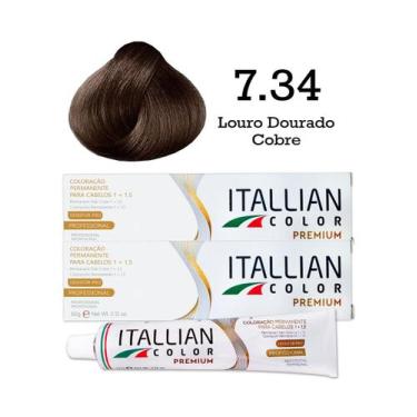 Imagem de 2 Unidades Coloração Itallian Color 7.34 Louro Dourado Cobre - Itallia