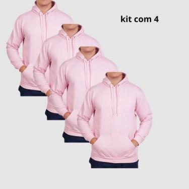 Imagem de Kit 4 Moletons Unisex Com Capuz Estilo Urbano Confortável - Lucam, Ros
