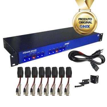 Imagem de Rack Cftv Power Balun Hd 8000 4k Onix 8 Canais Com Fonte 5a