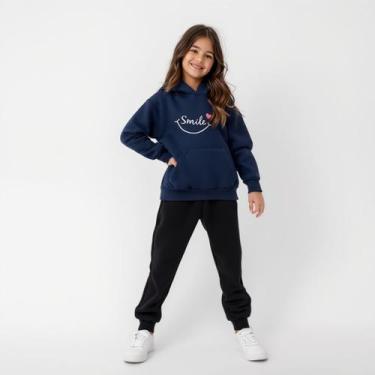 Imagem de Kit Roupa Infantil Moletom Com Capuz Smile E Calça Casual Roupa Infant