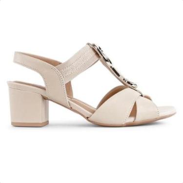 Imagem de Sandália Usaflex Salto Bloco Pedraria Feminina-Feminino