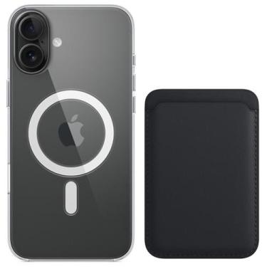 Imagem de Capa Capinha Mag + Carteira Indução Magnética Compatível iPhone 16 Pro