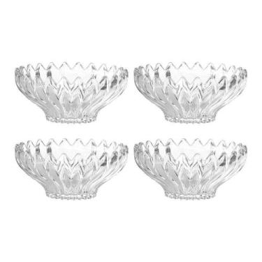 Imagem de Jogo 4 Taças De Sobremesa Bowl Vidro Transparente Brazilia 300ml 14cm 