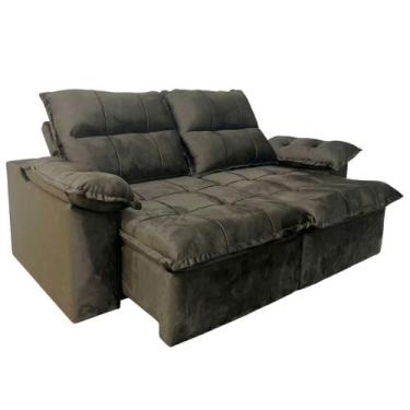Imagem de Sofá Retrátil e Reclinável 3 Lugares 2m Camila - SOLAR, Marrom