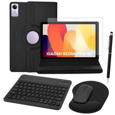 Imagem de Kit para Tablet Redmi Pad SE 11" Capa Giratória + Película + Teclado +