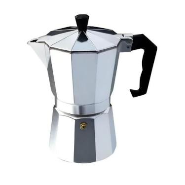 Imagem de Cafeteira Italiana Moka Luxo Prata 6 Xícaras 300ml Em Alumínio Café Ex