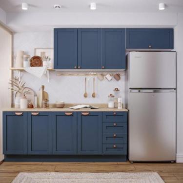 Imagem de Cozinha Modulada 4 Peças Arizona CabeCasa MadeiraOriginals Branco/Azul
