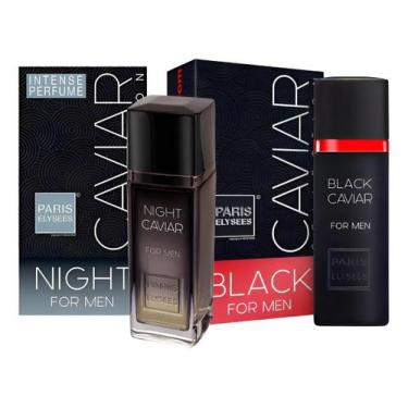 Imagem de Kit 2 Perfumes Night Caviar e Black Caviar 100ml Paris Elysees
