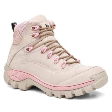 Imagem de Bota Feminina de Trilha Couro Legitimo Bota Cano Curto Adventure Coturno Feminino Avent...