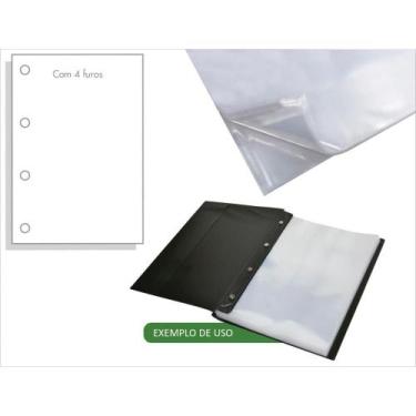 Imagem de Envelope Plastico Oficio 4FUROS Medio 0,12MM PCT.C/100 - ACP