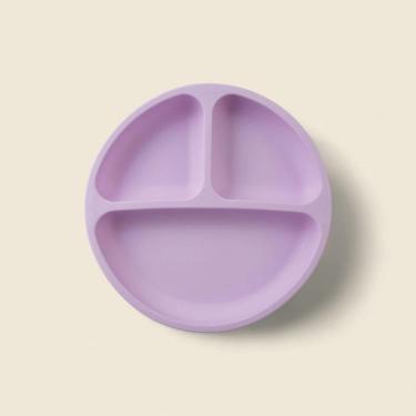 Imagem de Prato com Divisória Silicone Rosa - A\BABY