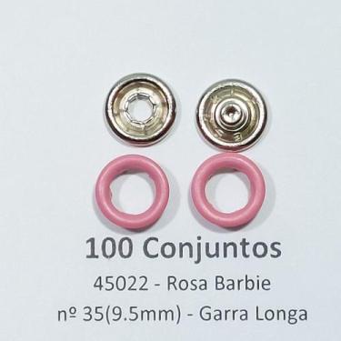 Imagem de Botões de Pressão Nº 35 Tic-Tac Colorido Latão Sortidos Rosa Barbie 9,