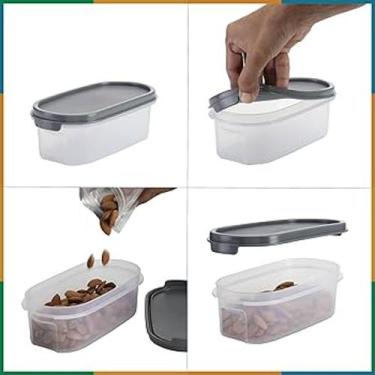Imagem de Modular Oval 1 - 500 ml Transparente com Tampa Preta Tupperware