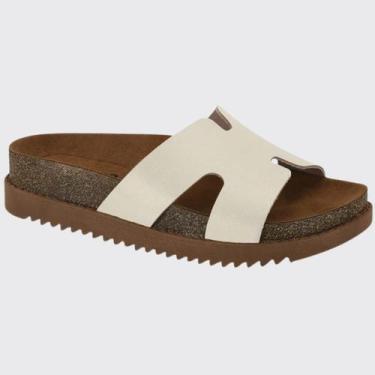 Imagem de Sandália Slide Feminina Flatform Papete Tiras Moleca 5500.100.9569, 36