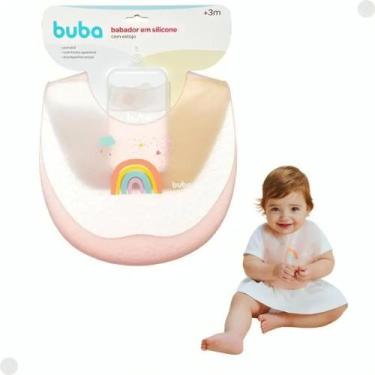 Imagem de Babador Silicone Com Bolso Cata Migalhas E Estojo Buba