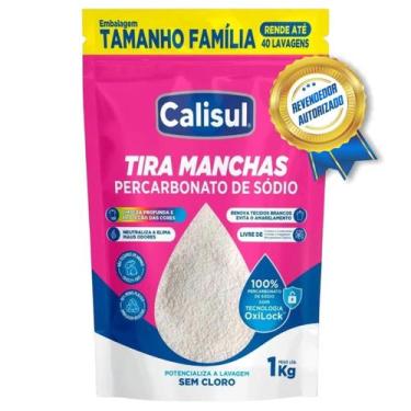 Imagem de Percarbonato de Sódio Calisul 1KG  Tira Manchas Roupas Brancas e Color