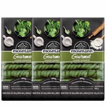 Imagem de Kit 3 Massa Mosmann Caseira Espinafre 400g