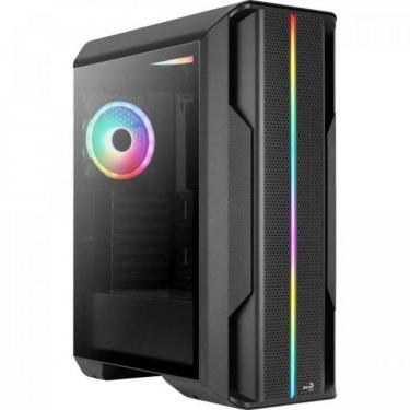 Imagem de Gabinete Gamer ATX Splinter com Lateral em Vidro Temperado e 3 Ventiladores Duo 12 ARGB Aerocool