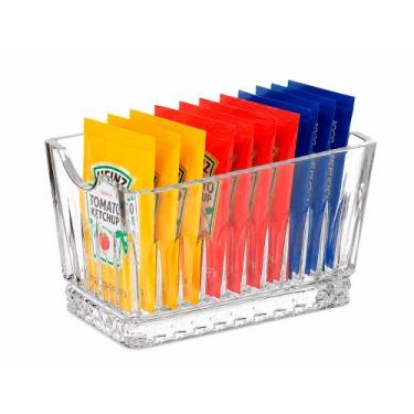Imagem de Porta Sachê de Açúcar Adoçante Ketchup de Vidro para Mesa Melina Haüsk