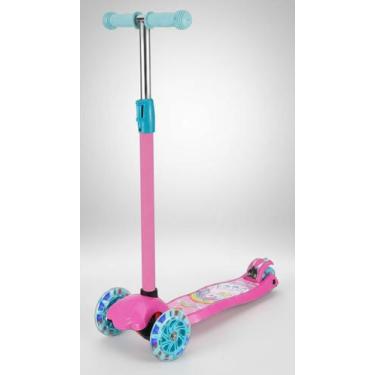 Imagem de Patinete Infantil 3 Rodas LED Rosa 40kg - Congratulations Store