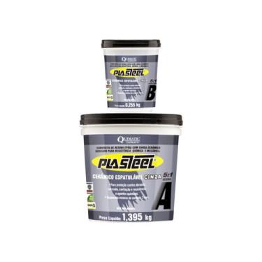 Imagem de Tapmatic Plasteel Cerâmico Espatulável 5/1 Quimatic 1,65Kg Cinza Massa