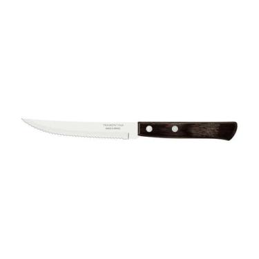 Imagem de Kit facas para churrasco polywood 12 peças em aço inox com cabo madeir