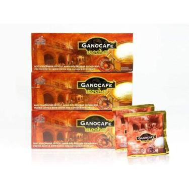 Imagem de Café Mocha Ganocafe 3 caixas 15 sachês 28 g cada