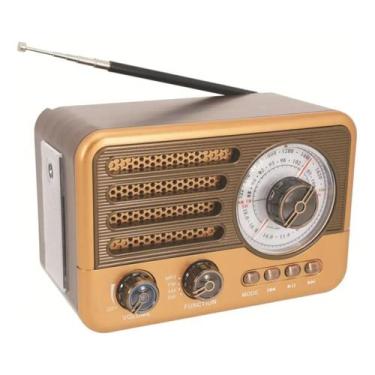 Imagem de Rádio Retrô Vintage Bluetooth AM FM USB SD MP3 Bivolt Portátil - ALTMX