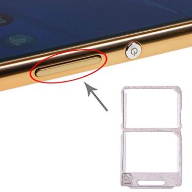Imagem de Peças de reposição para reparo de cartão SIM + bandeja de cartão SIM para peças Sony Xperia M5